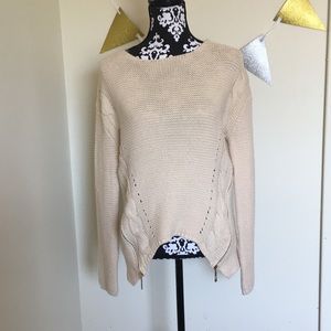 Sweater with zipper detailing